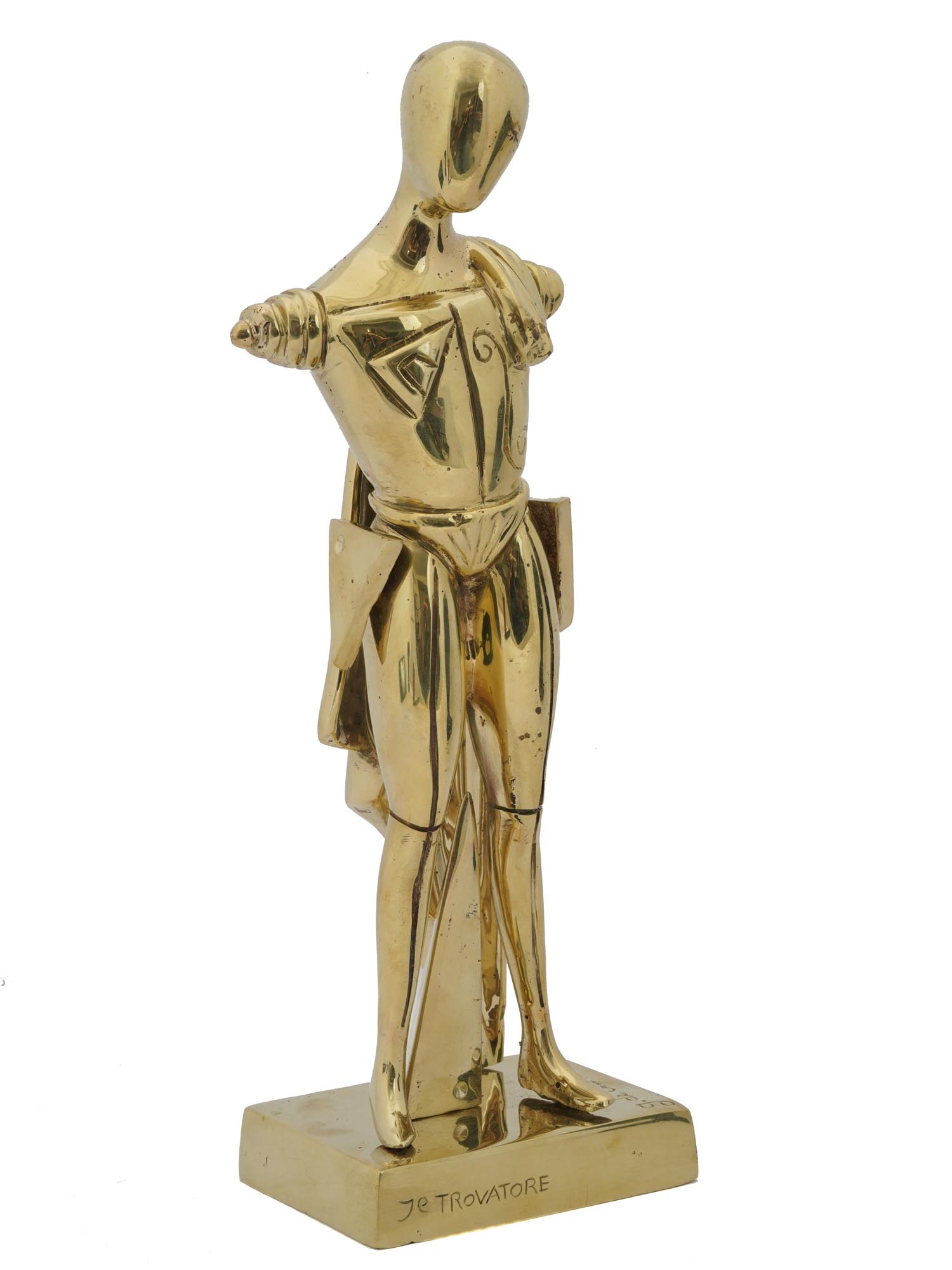 BRONZE TROVATORE SCULPTURE BY GIORGIO DE CHIRICO PIC-0